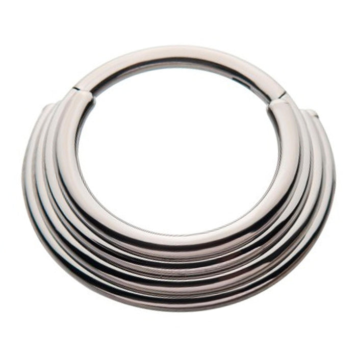 Quad Layered Titanium Hinged Segment Ring | UrbanBodyJewelry.com