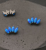 Quartet Blue Opalite Internally Threaded Titanium Top