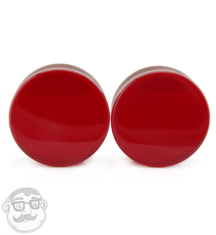 Red Glass Plugs