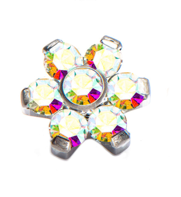 Rainbow Aurora Floret Titanium Threaded End