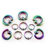 Rainbow Captive Bead Ring