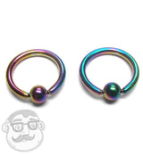 Rainbow Captive Steel Nipple Ring