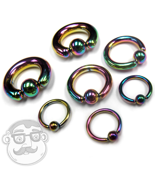 Rainbow Captive Bead Ring