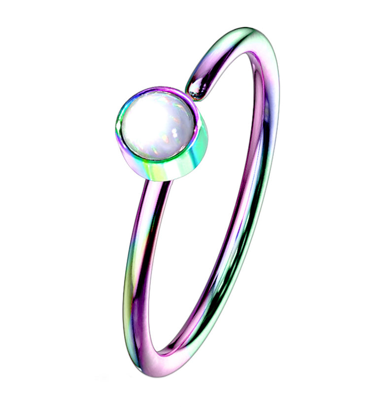 20G Rainbow Micro Escent Stainless Steel Nose Ring Hoop