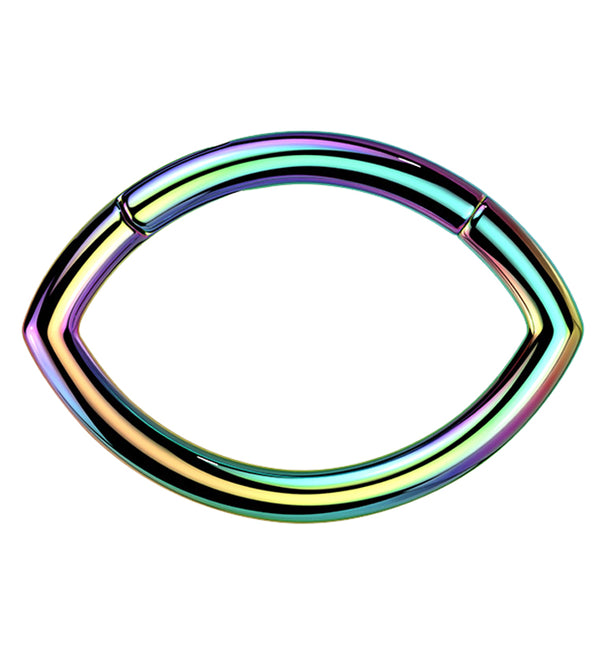Rainbow PVD Oculus Titanium Hinged Segment Ring