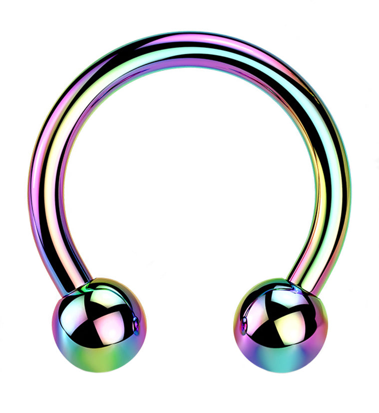 Rainbow PVD Basic Titanium Circular Barbell