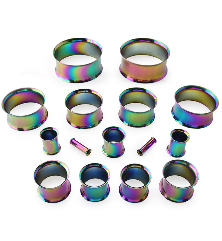 Rainbow PVD Stainless Steel Double Flare Tunnels