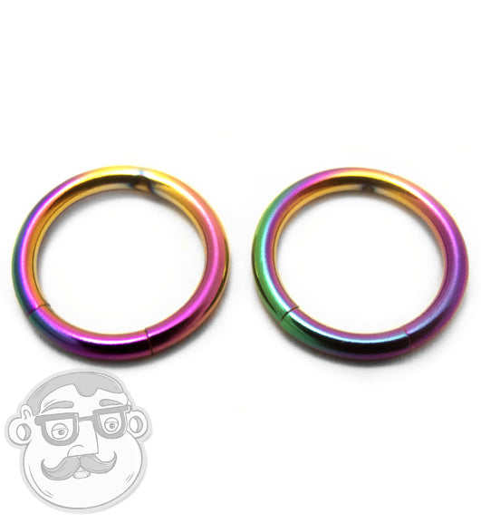 Rainbow Segment Hoop Ring