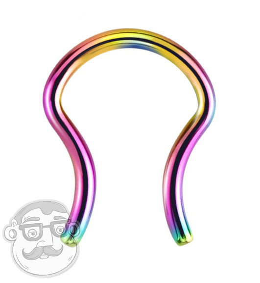 16G Rainbow Septum Ring IP 316L Surgical Steel