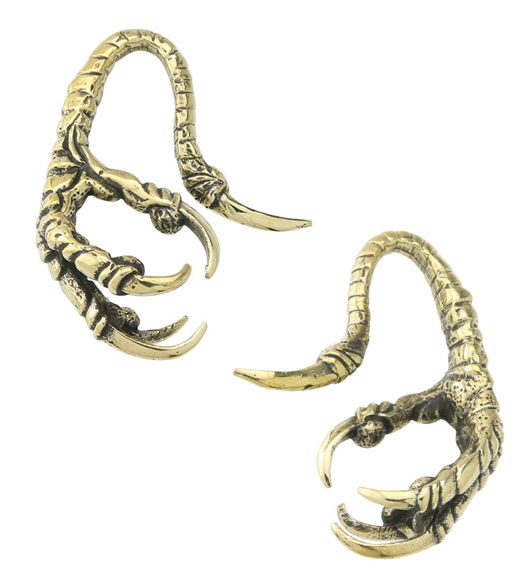 Raven Claw Brass Hangers / Earrings