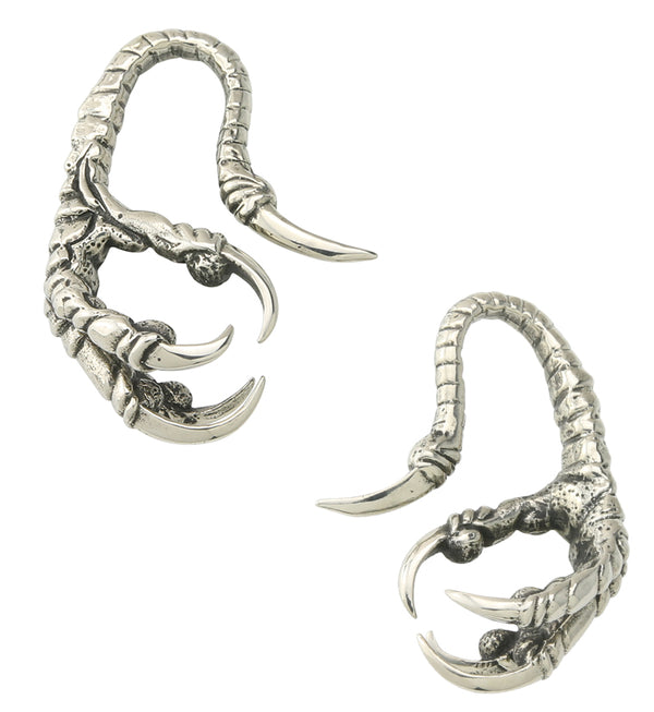 Raven Claw White Brass Hangers / Earrings