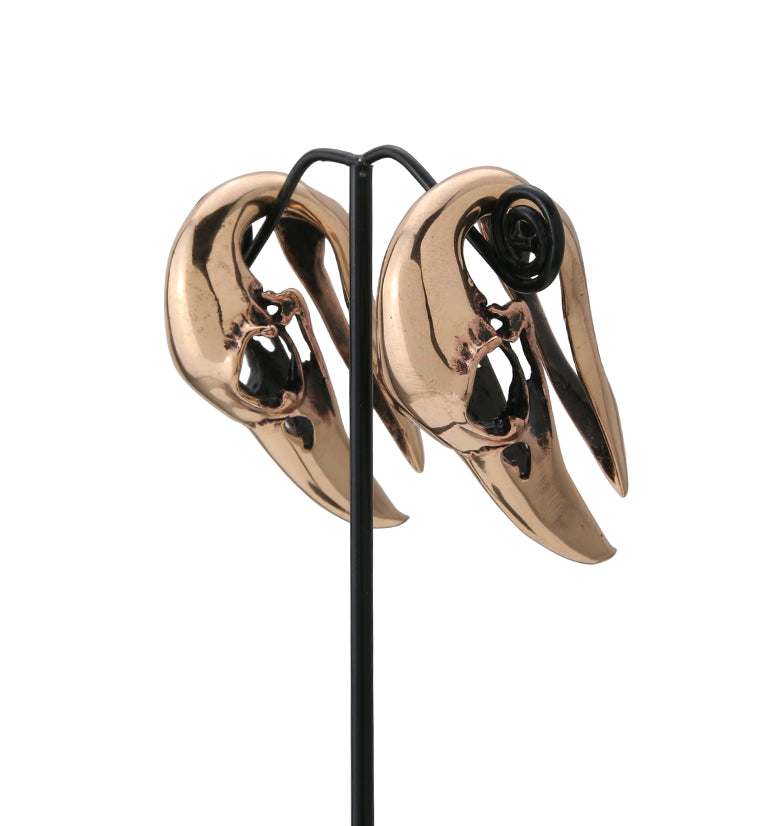 Raven Copper Brass Ear Weights