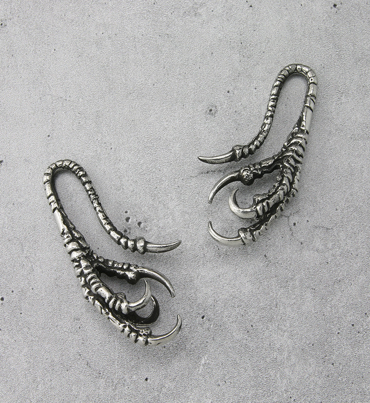 Raven Talons White Brass Ear Weights