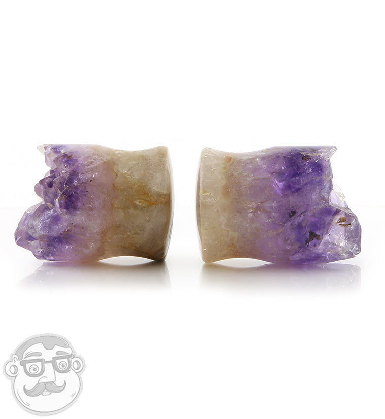 Raw Amethyst Plugs 3/4"