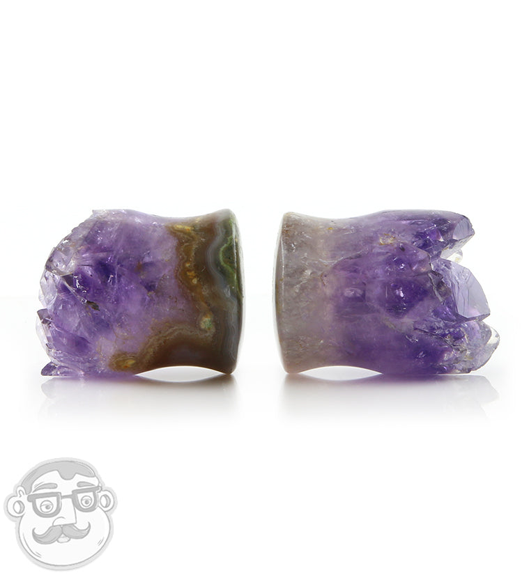 Raw Amethyst Plugs 3/4" (19mm)