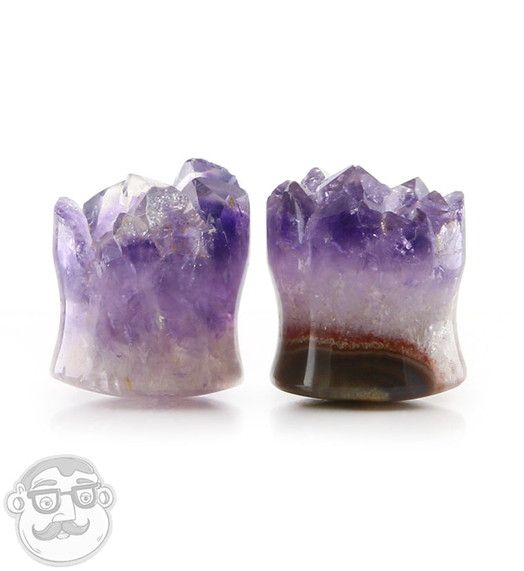 Raw Amethyst Plugs 3/4" (19mm)
