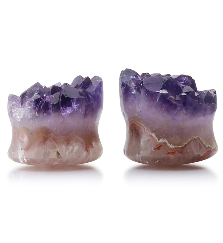 Raw Amethyst Plugs 13/16" (20mm) Version 1