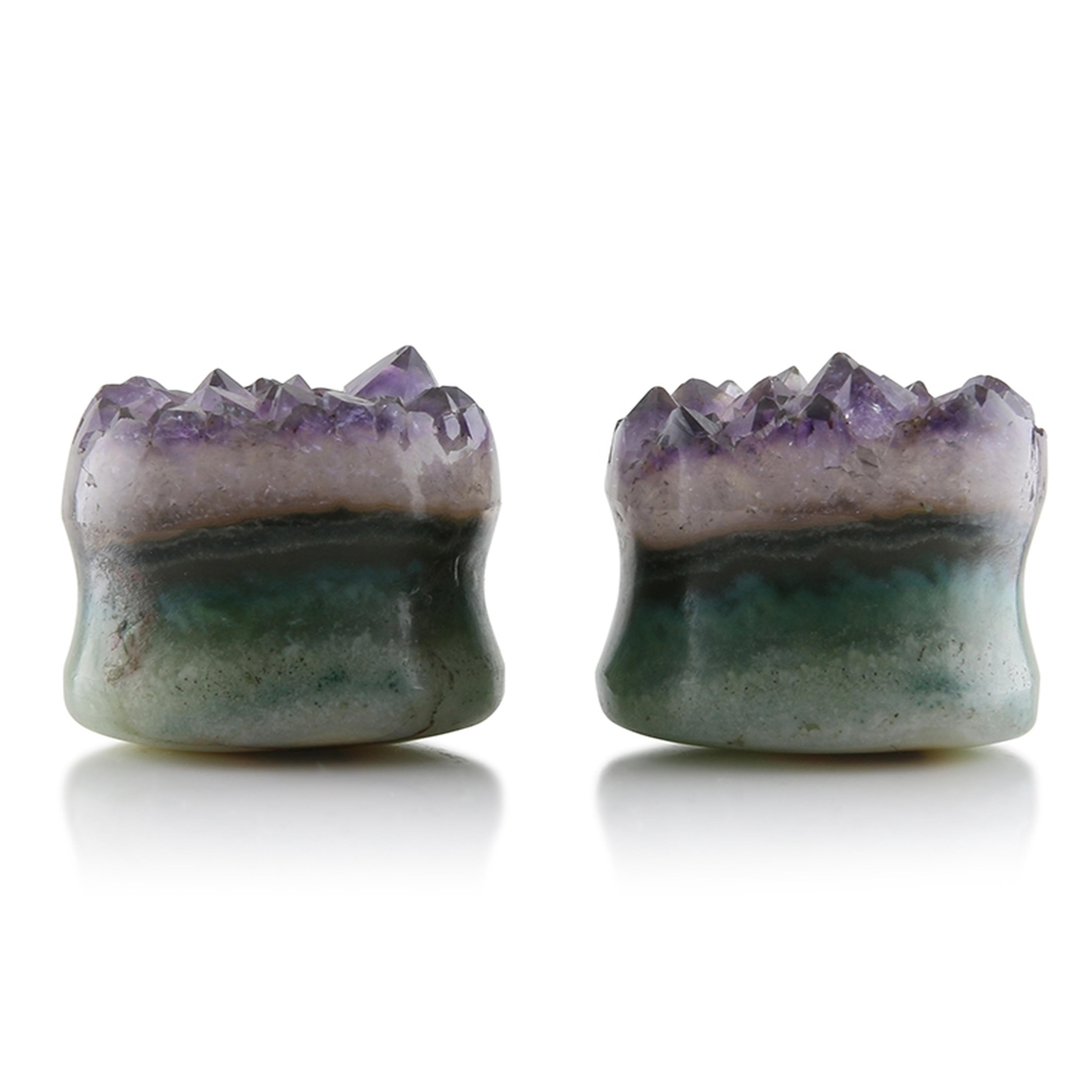 Raw Amethyst Plugs 3/4" (19mm) Version 10