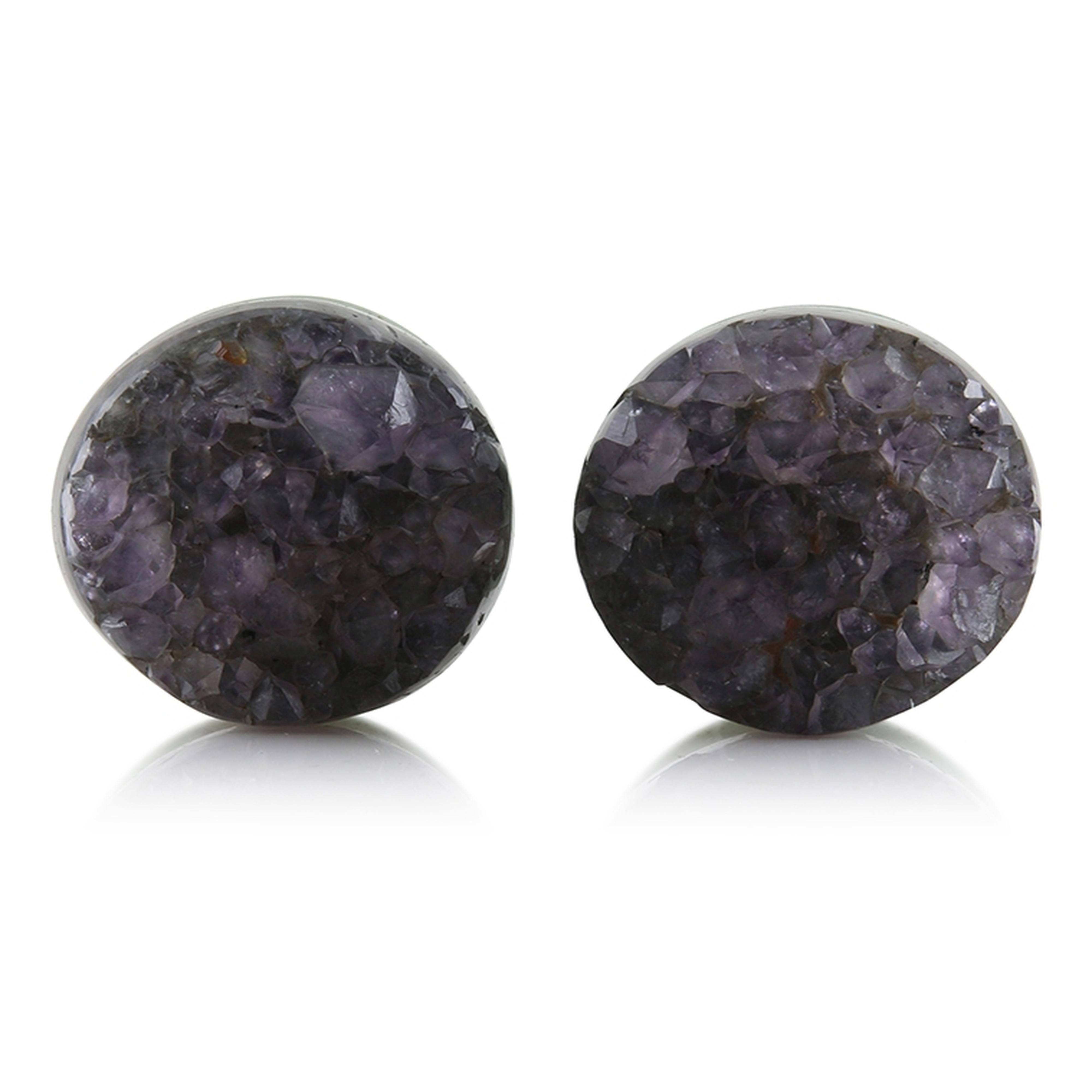 Raw Amethyst Plugs 3/4" (19mm) Version 10