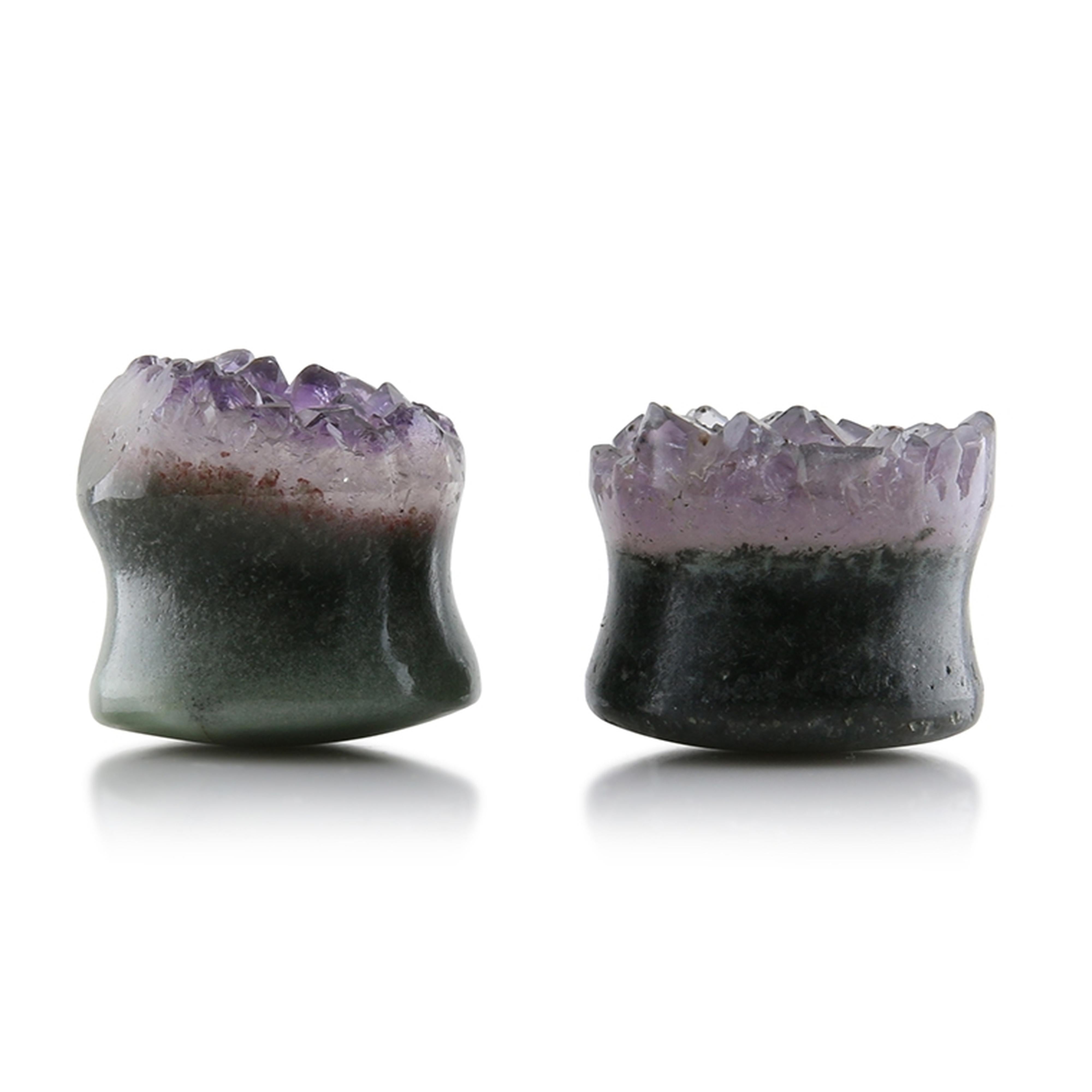 Raw Amethyst Plugs 15mm Version 1