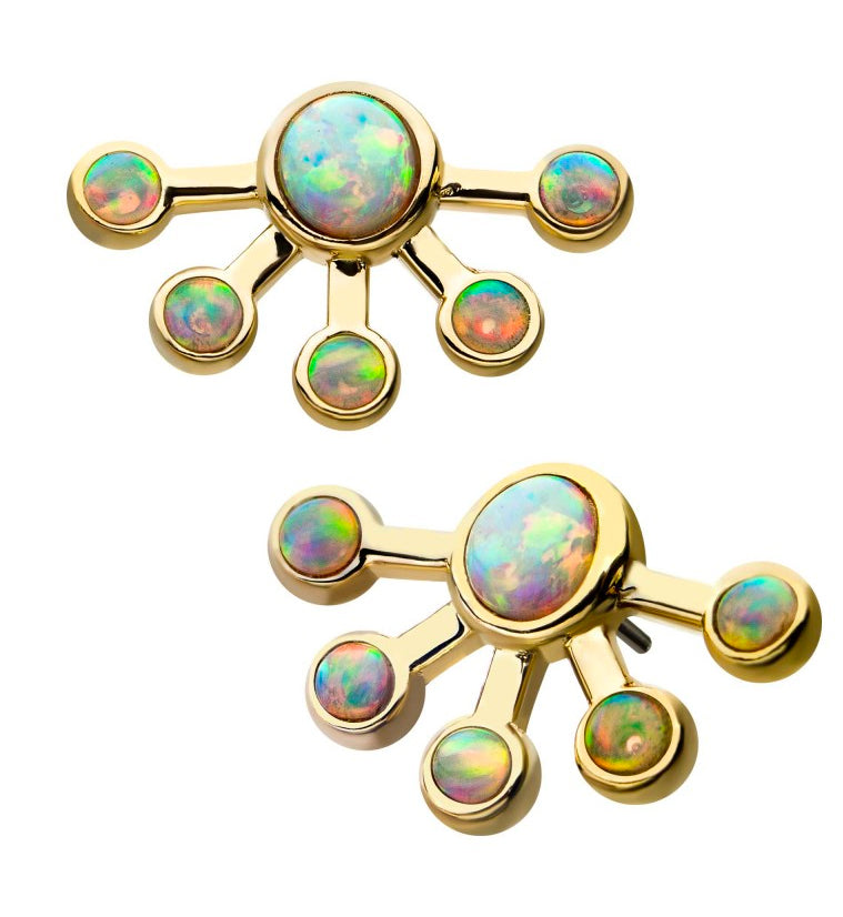 14kt Gold Realm Opalite Threadless Top