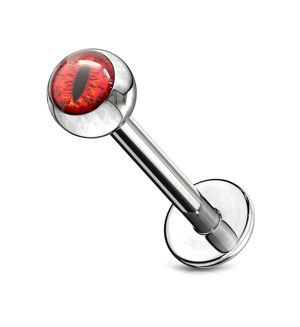 Red Cat's Eye Stainless Steel Labret