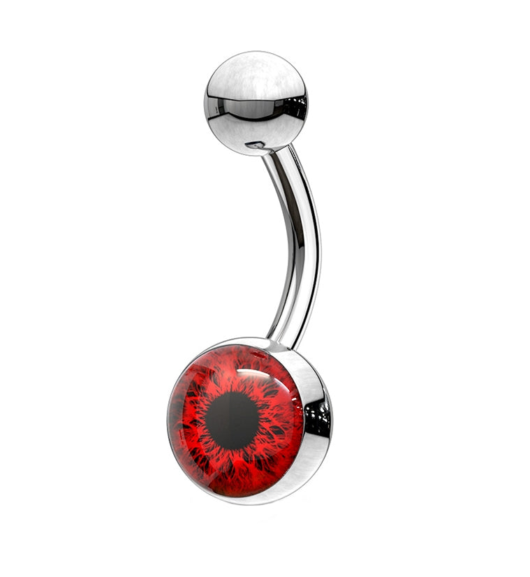Red Eyeball Belly Button Ring