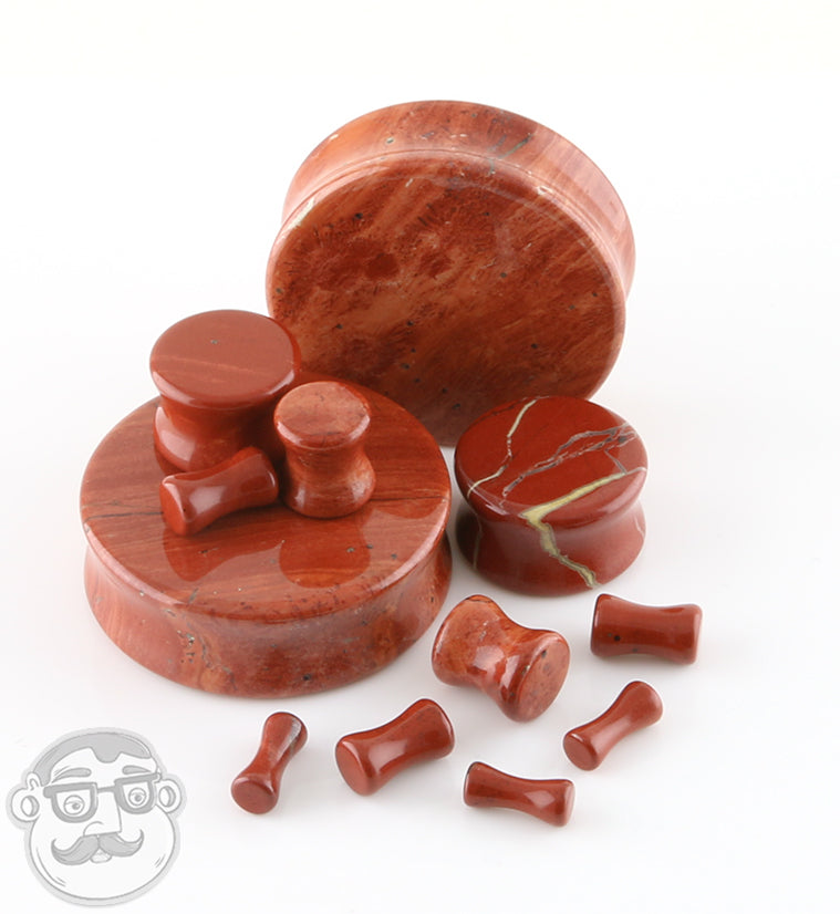 Red Jasper Stone Plugs