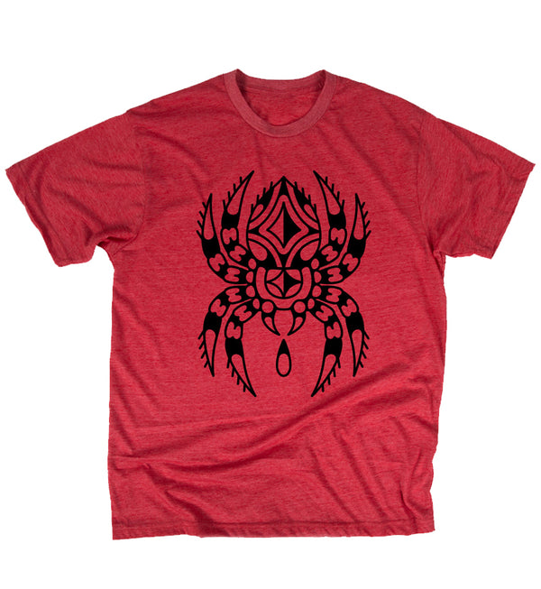 Red Traditional Spider Tee Shirt