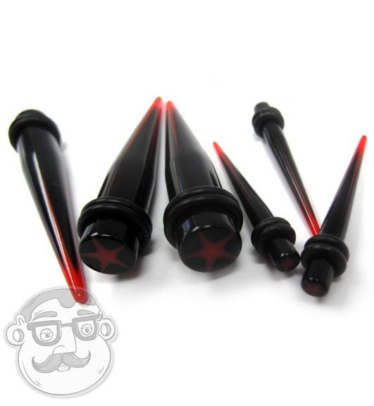 Black & Red Star Taper