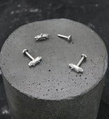 Reign Clear CZ Stainless Steel Internally Threaded Labret