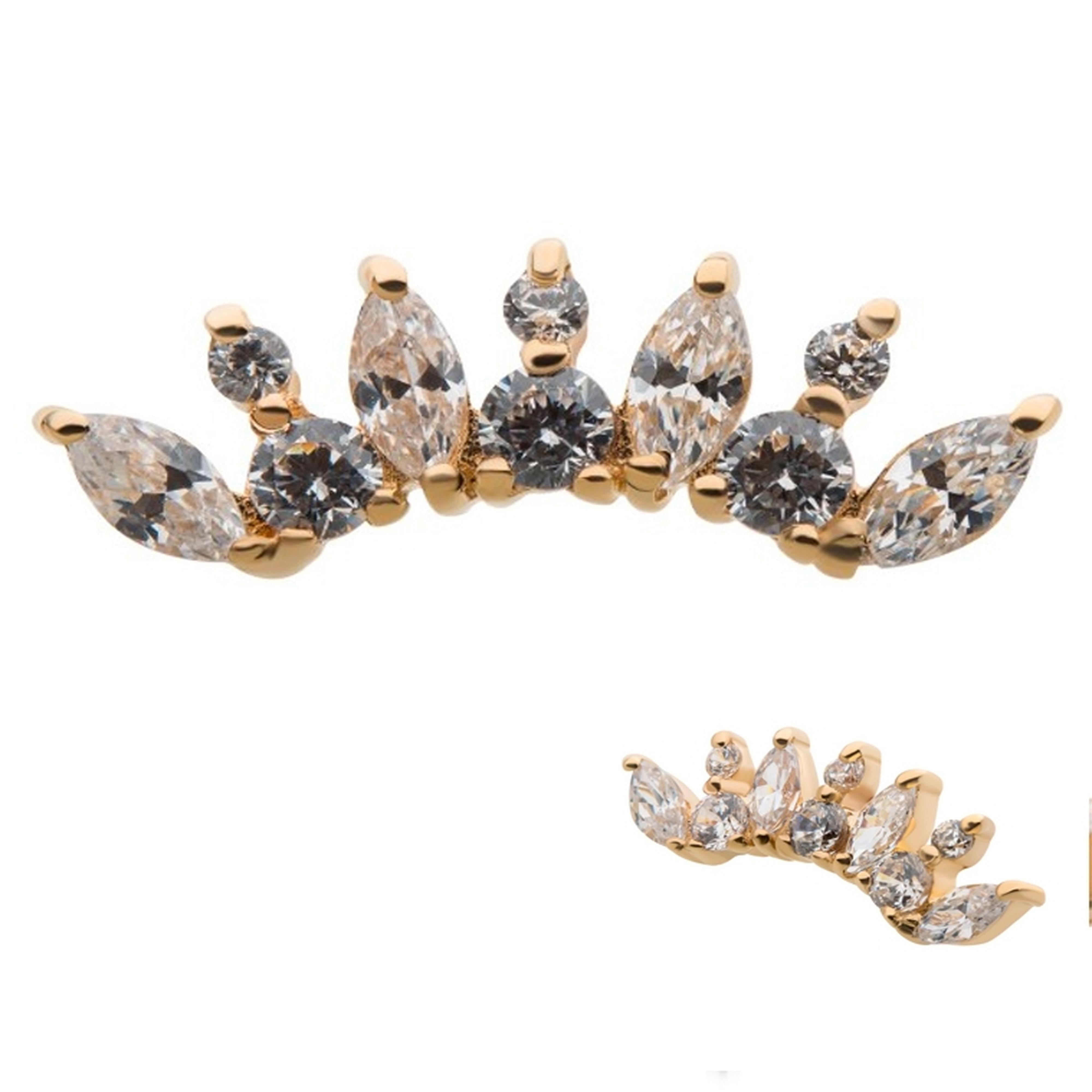 14kt Gold Revile Gem Threadless Top