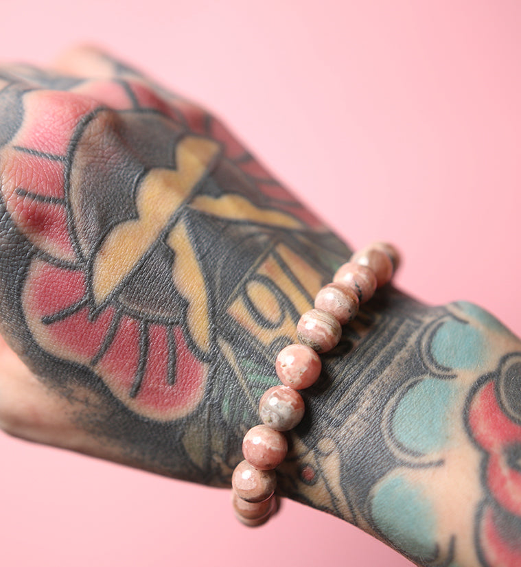 Rhodochrosite Stone Bracelet