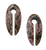 Rhodonite Stone Keyhole Ear Weights