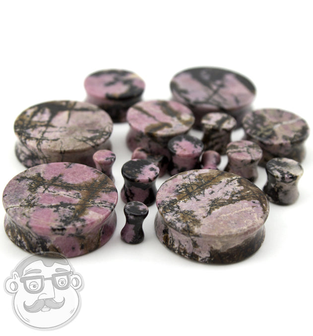 Rhodonite Stone Plugs