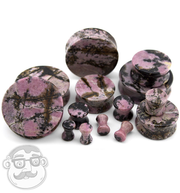 Rhodonite Stone Plugs