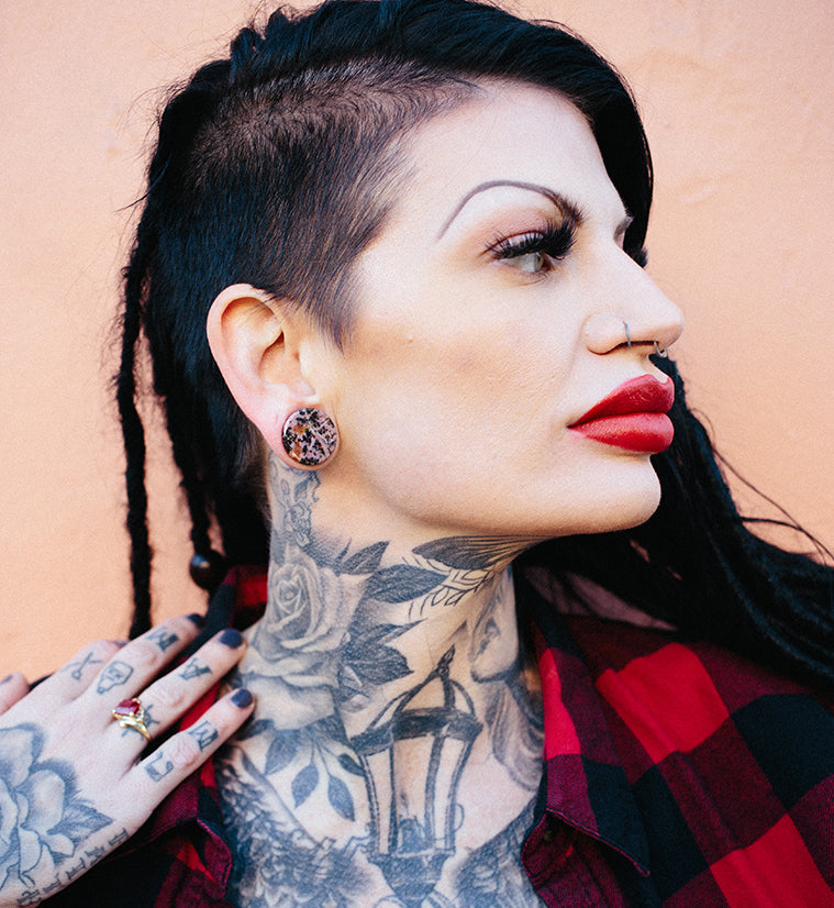 Rhodonite Stone Plugs