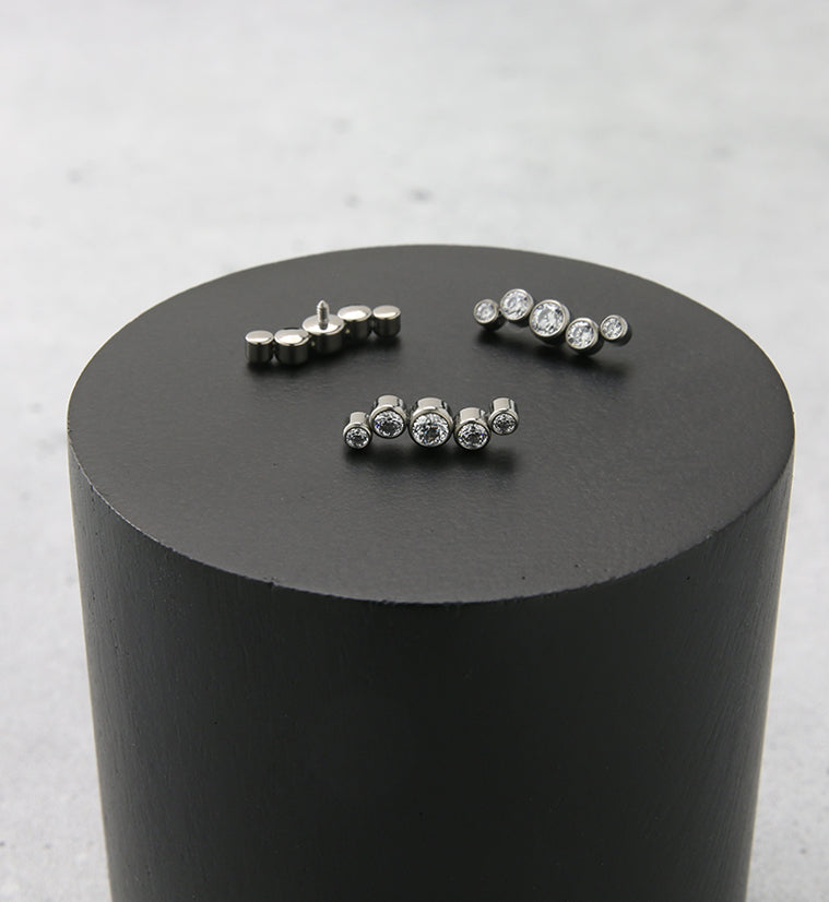 Ripple CZ Internally Threaded Titanium Top