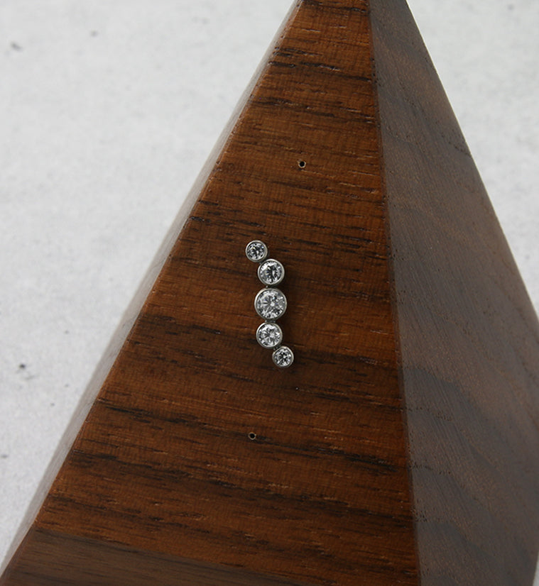 Ripple CZ Threadless Titanium Top