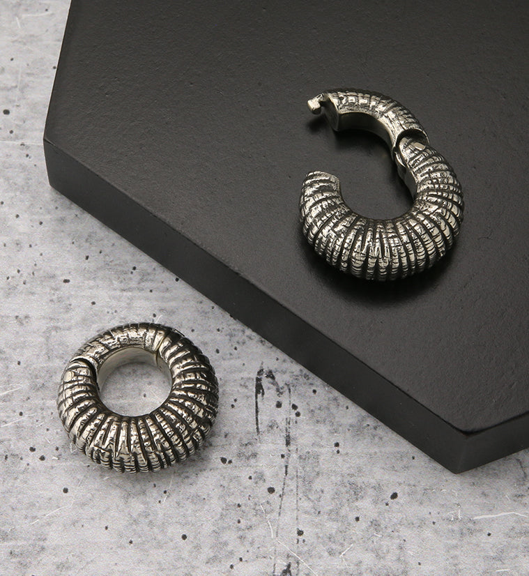 Rivel White Brass Hinged Ear Weights