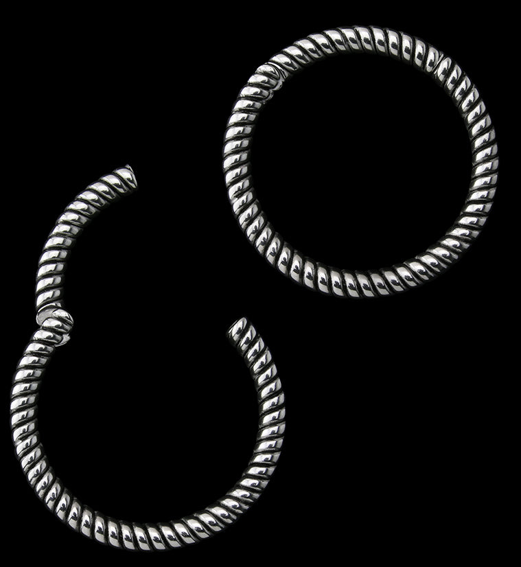 Rope Stainless Steel Hinged Ear Weights