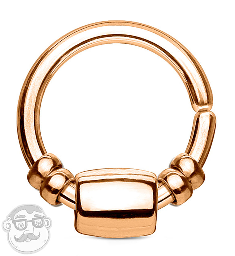 Rose Gold PVD Removable Barrel Annealed Seamless Ring