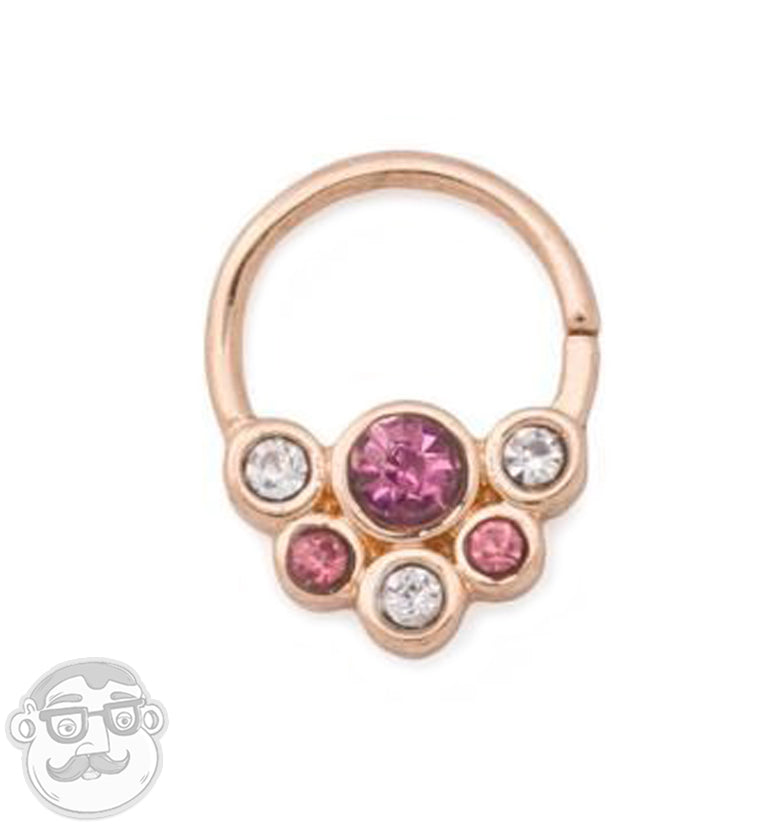 16G Prise Rose Gold Bendable Brass Septum Ring