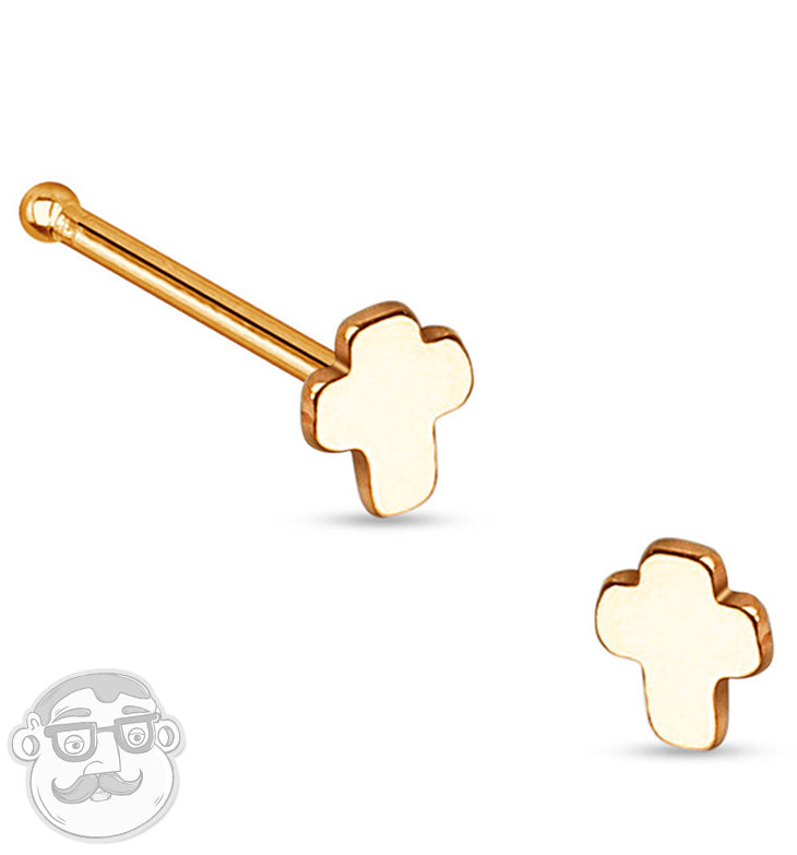20G Cross Top Stainless Steel Nose Bone