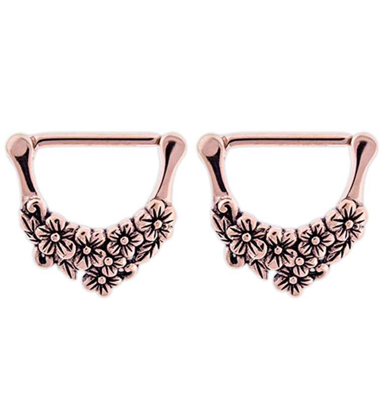 Rose Gold PVD Botanic Nipple Clicker