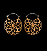 20G Rose Gold Geometric Flower Brass Hangers / Earrings