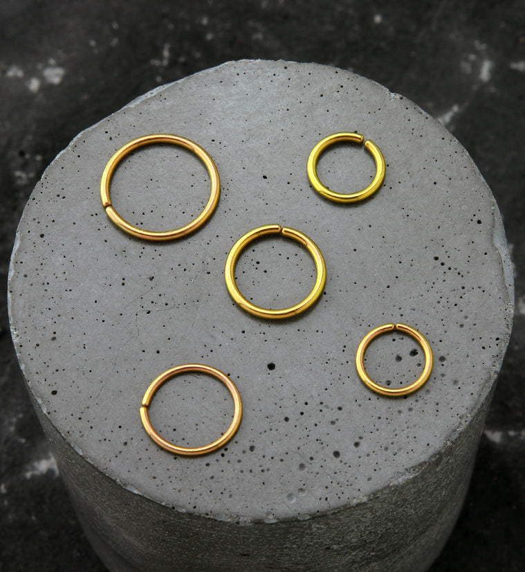 Rose Gold Niobium Seamless Ring