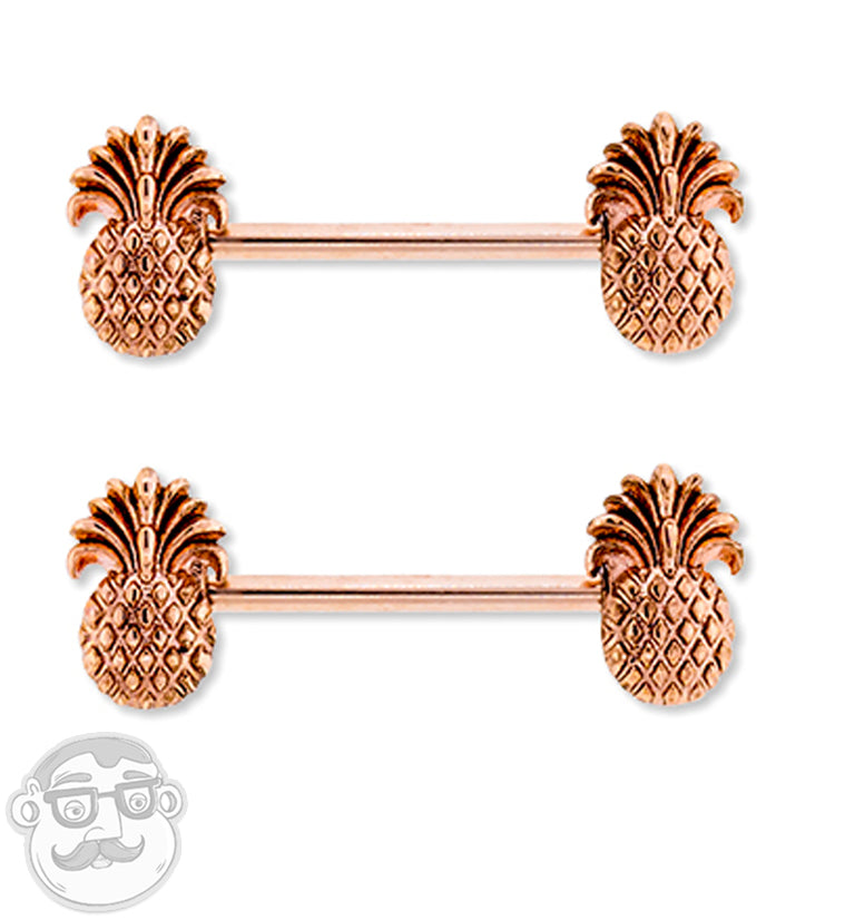 14G Pineapple Nipple Ring Barbell