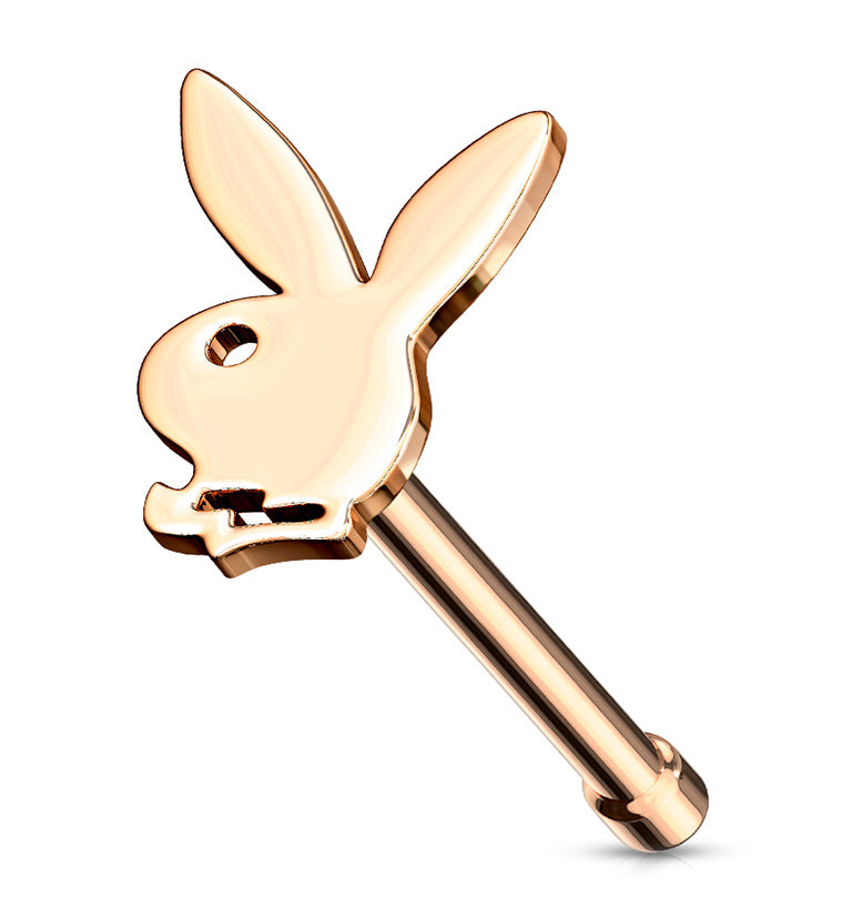 20G Rose Gold PVD Playboy Bunny Nosebone