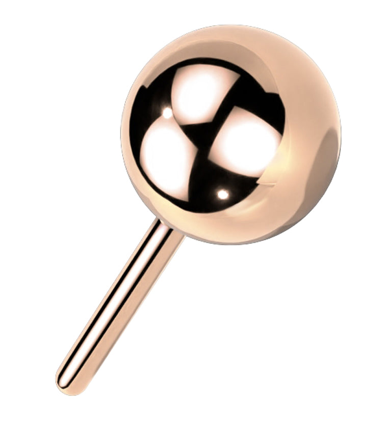 Rose Gold PVD Ball Titanium Threadless Top